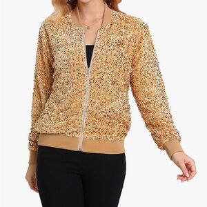 Gold Sequin Women's Jacket